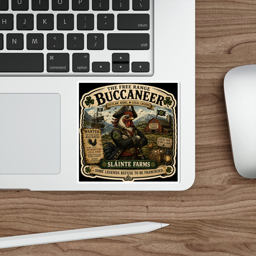 The Free Range Buccaneer Die-Cut Sticker | Smugglers & Pirates Collection | Sláinte Farms