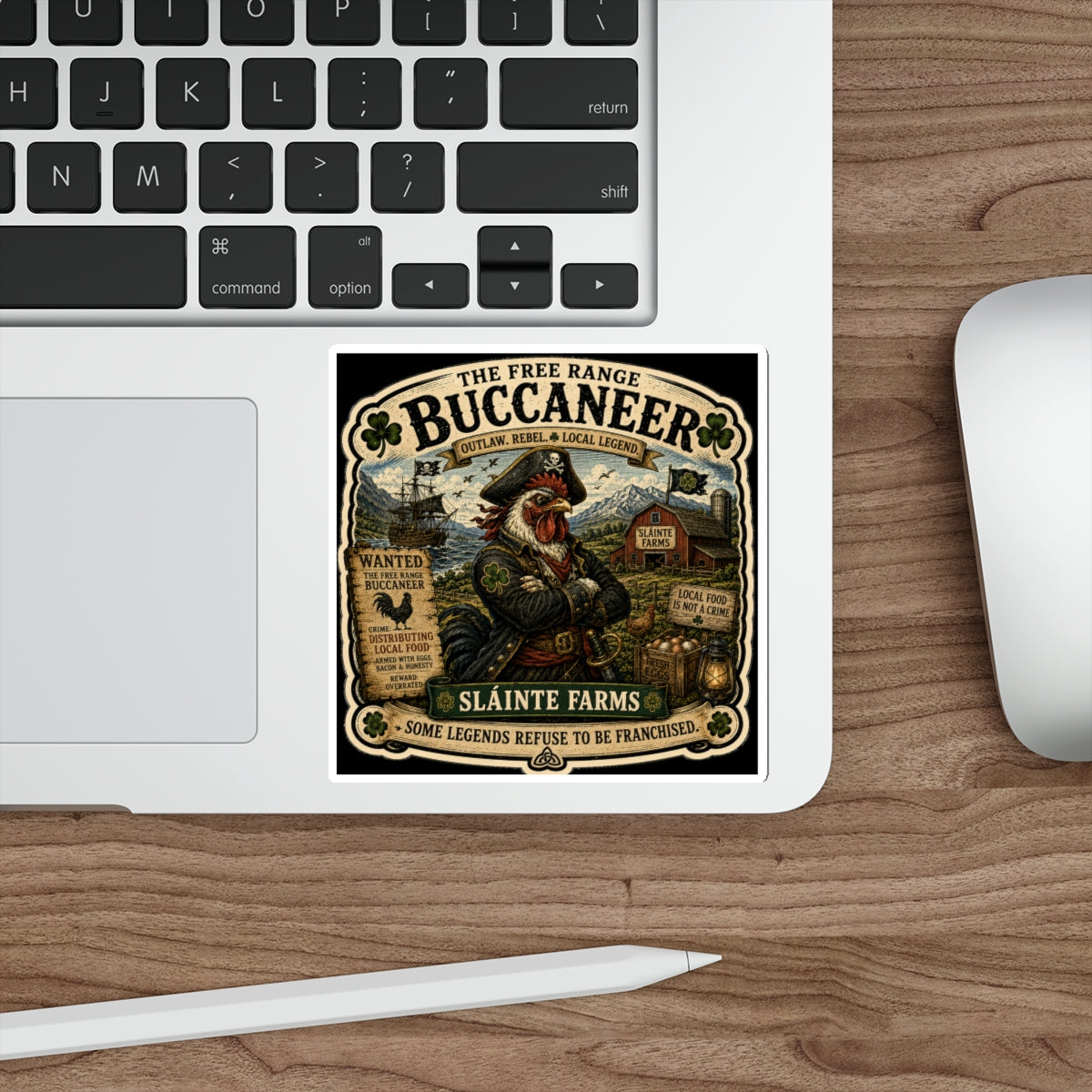 The Free Range Buccaneer Die-Cut Sticker | Smugglers & Pirates Collection | Sláinte Farms