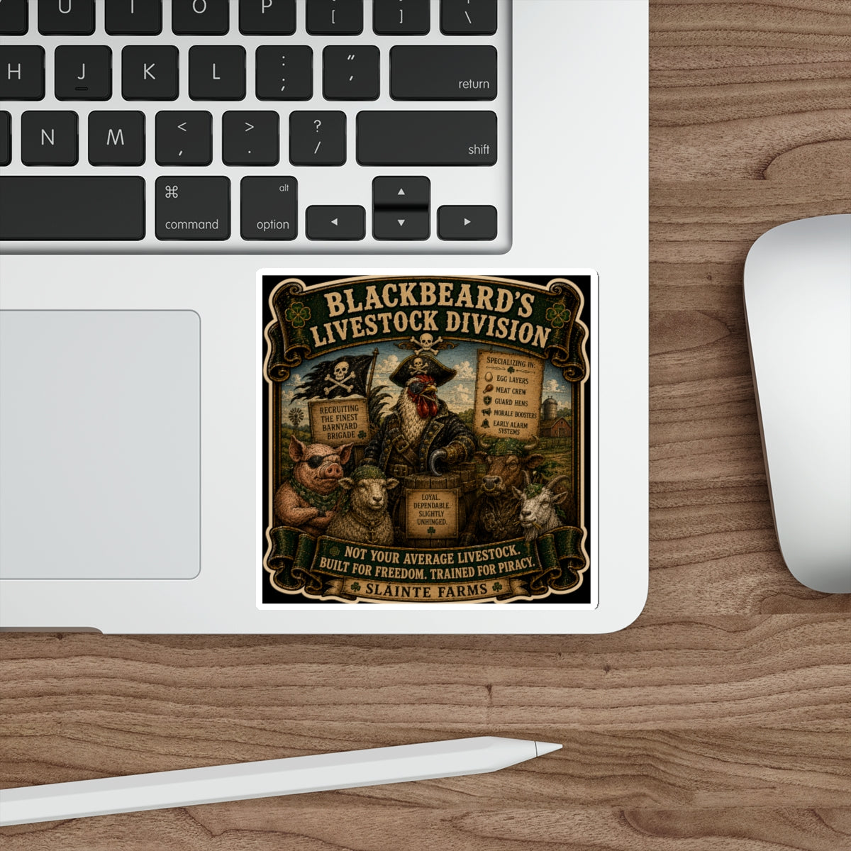 Blackbeard's Livestock Division Die-Cut Sticker | Smugglers & Pirates Collection | Sláinte Farms