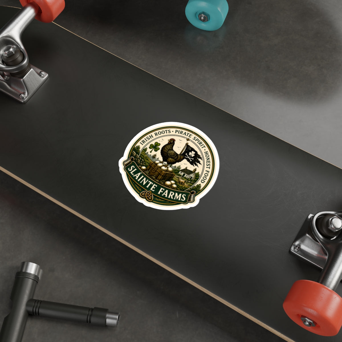 Smuggler Hen & Farm Sticker | Sláinte Farms Classics Collection Die-Cut Sticker