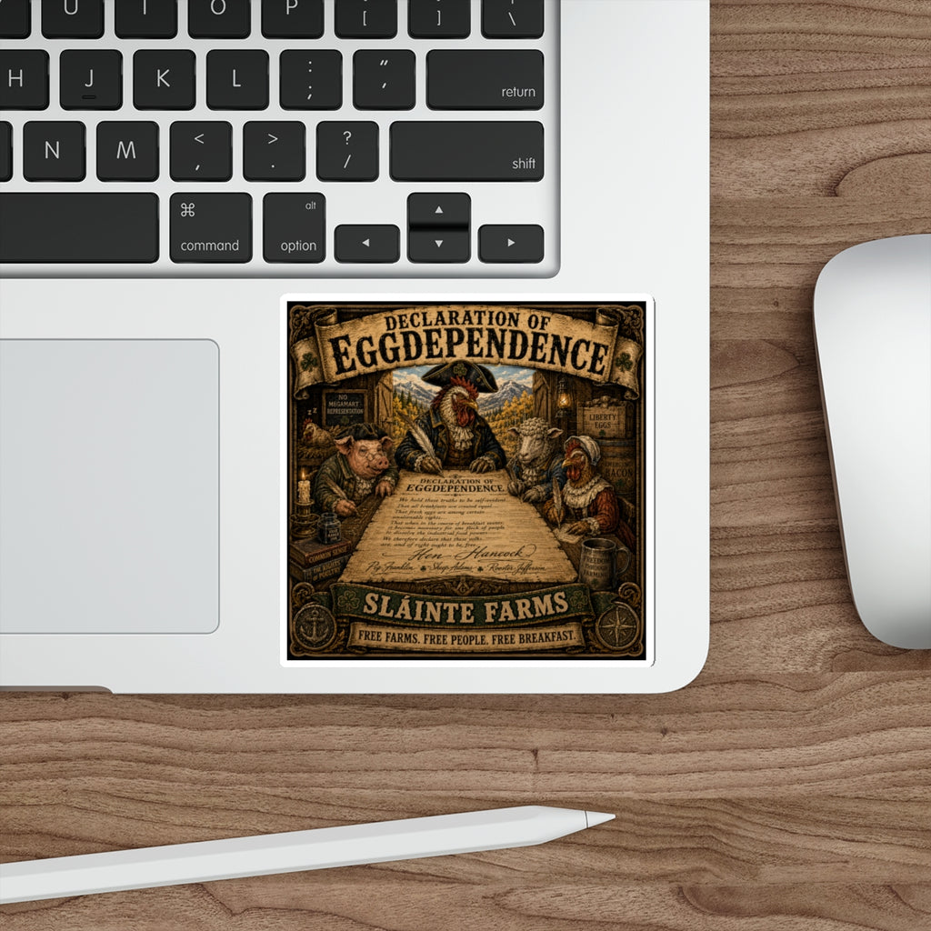 Sláinte Farms – Declaration of Eggdependence | Breakfast Revolution Sticker