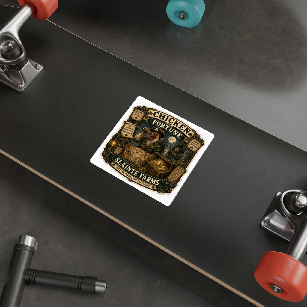 Chicken of Fortune Die-Cut Sticker | Smugglers & Pirates Collection | Sláinte Farms