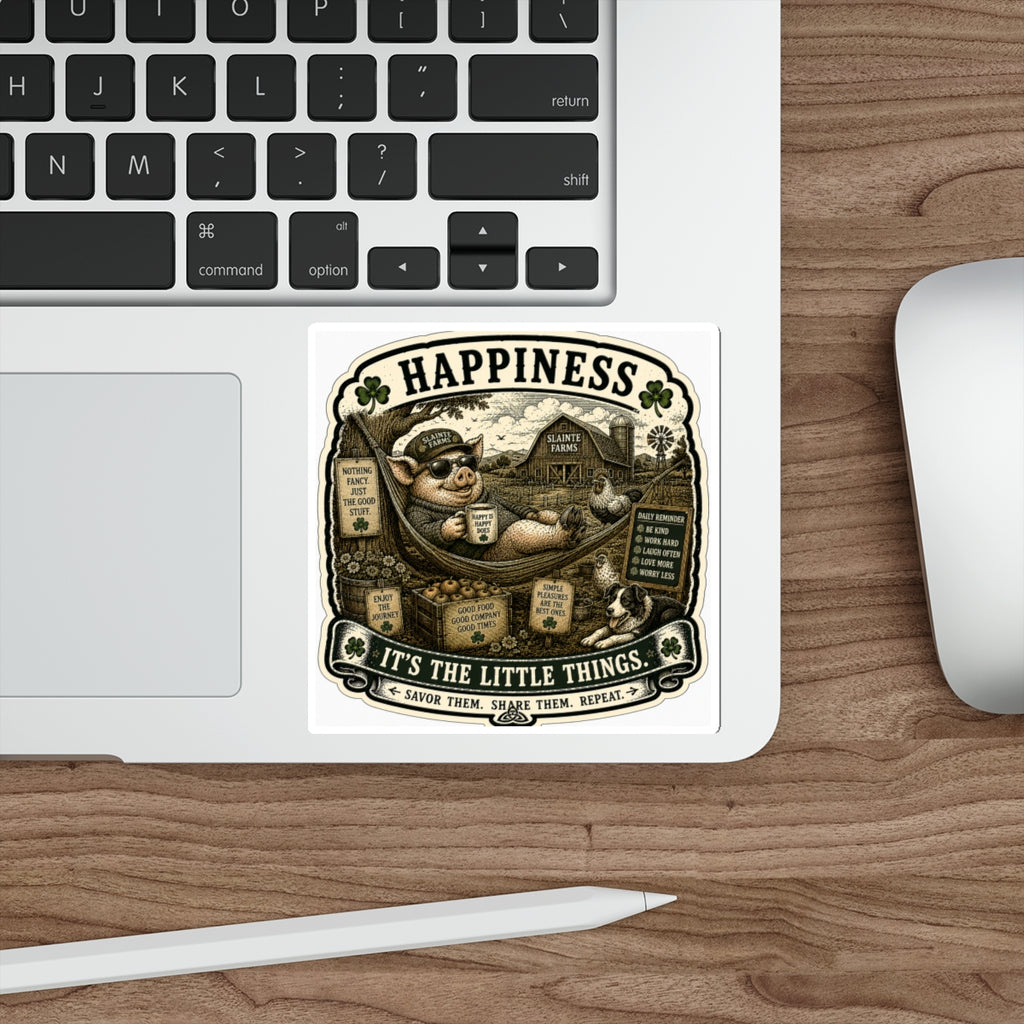 Happiness Die-Cut Sticker | Homesteader Collection | Sláinte Farms