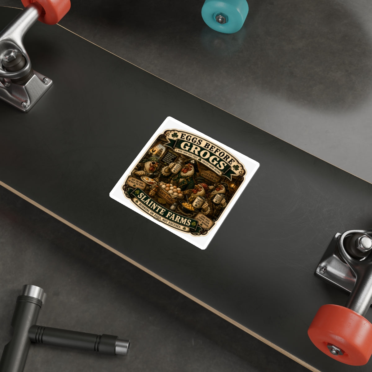 Eggs Before Grogs Die-Cut Sticker | Smugglers & Pirates Collection | Sláinte Farms