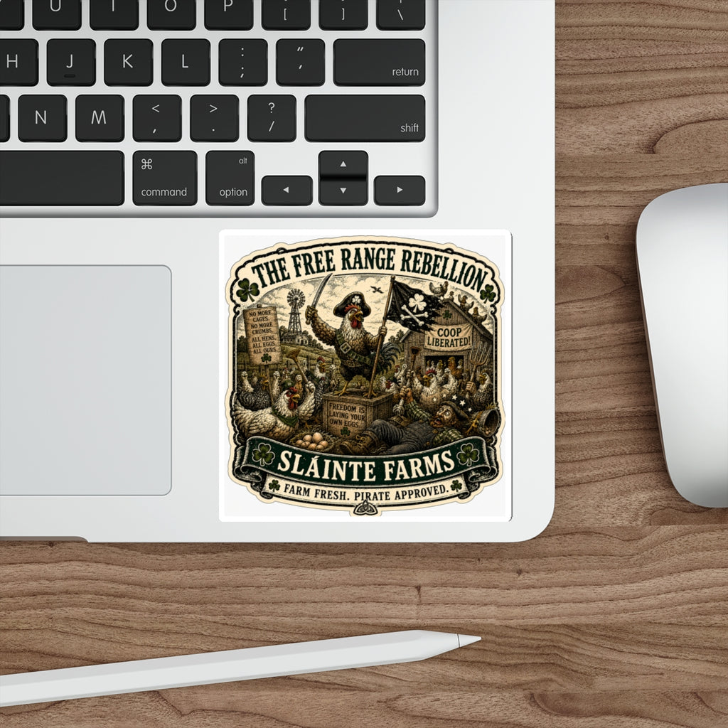 The Free Range Rebellion Classic Die-Cut Sticker | Smugglers & Pirates Collection | Sláinte Farms