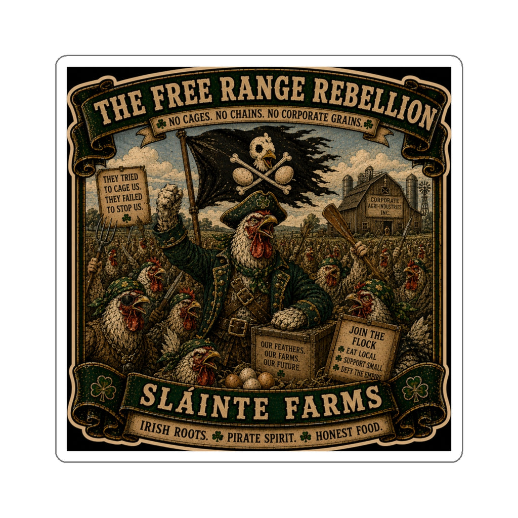The Free Range Rebellion Die-Cut Sticker | Smugglers & Pirates Collection | Sláinte Farms