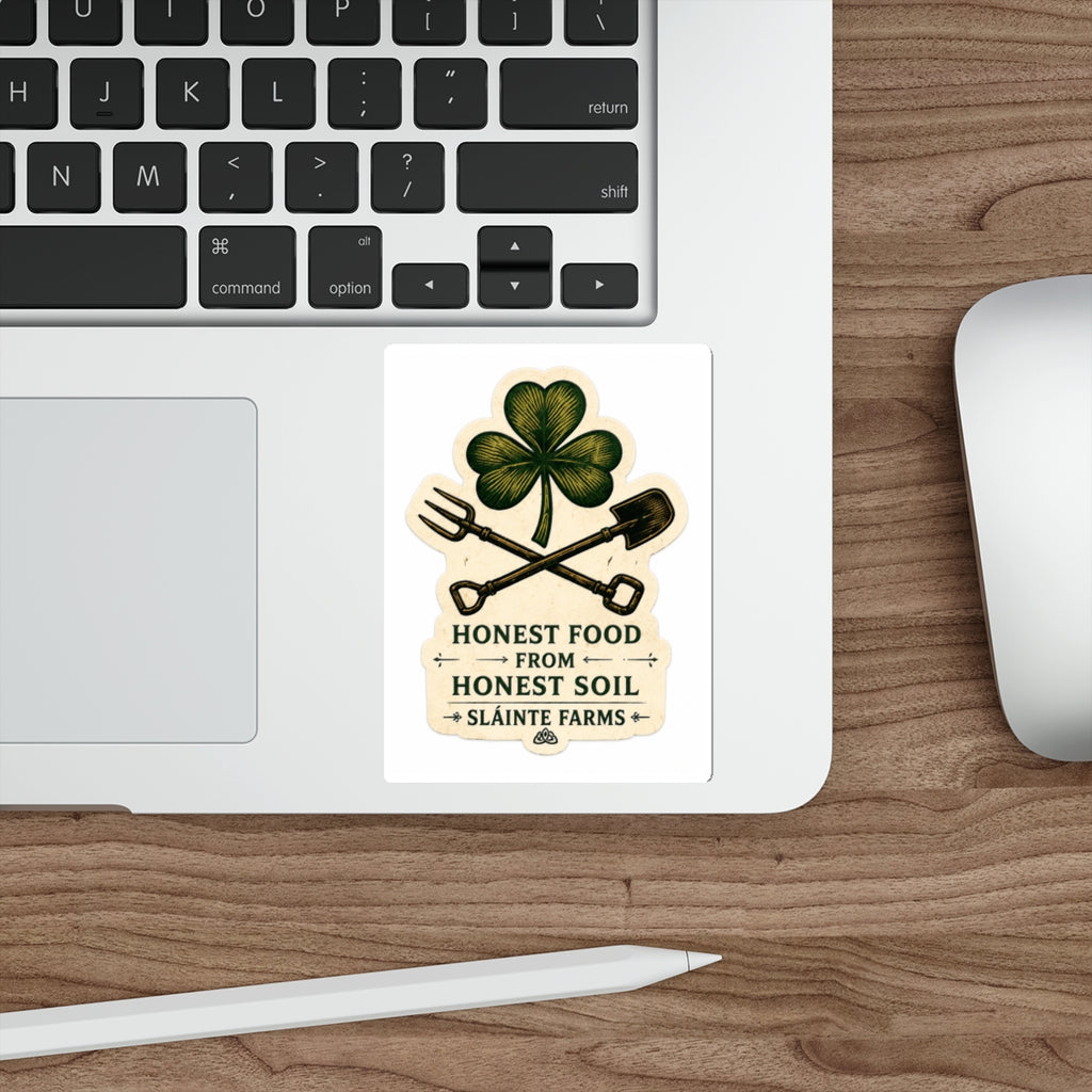 Honest Food From Honest Soil Die-Cut Sticker | Sláinte Farms Classics Collection