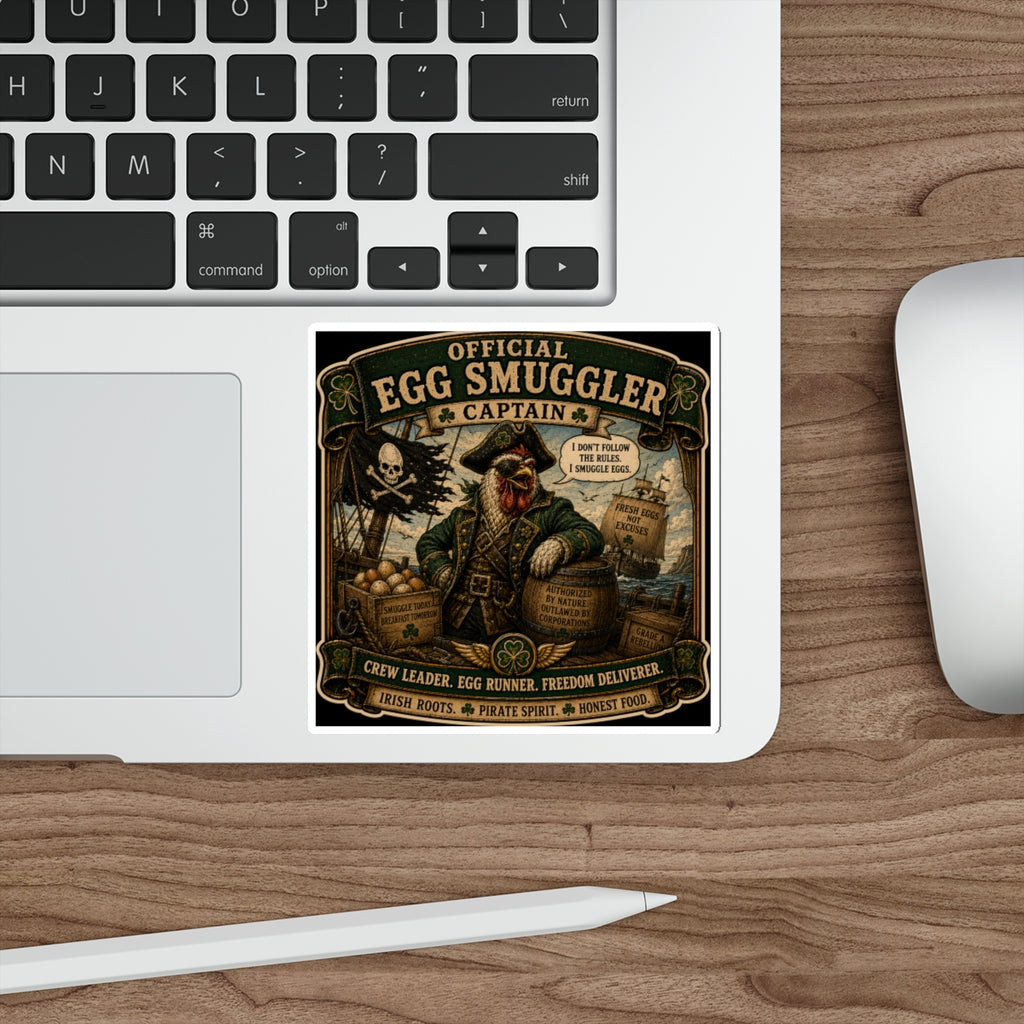 Official Egg Smuggler Captain Die-Cut Sticker | Egg Cartel Collection | Sláinte Farms