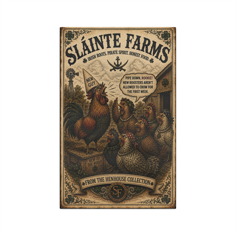 Rookies Don't Crow | Tea Towel | From the Henhouse Collection | Sláinte Farms