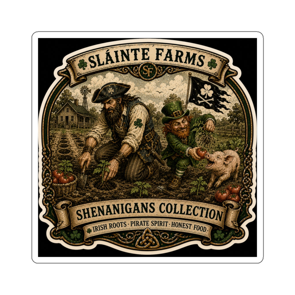 All For Naught | Sláinte Farms Die-Cut Sticker | Shenanigans Collection Series