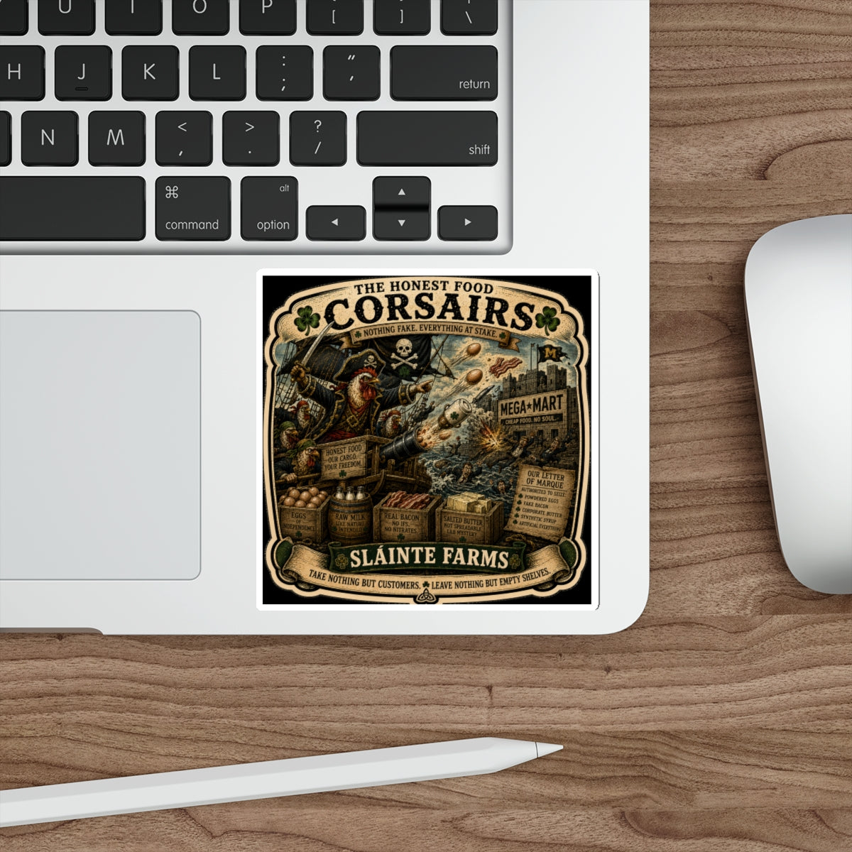 The Honest Food Corsairs Die-Cut Sticker | MegaMart Resistance Collection | Sláinte Farms