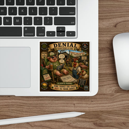 Denial | Sláinte Farms Die-Cut Sticker | Pig Chronicles Collection