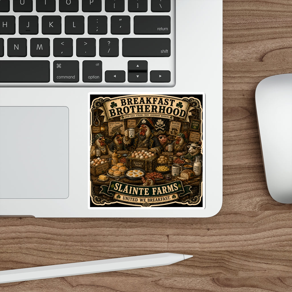 Breakfast Brotherhood Die-Cut Sticker | Smugglers & Pirates Collection | Sláinte Farms