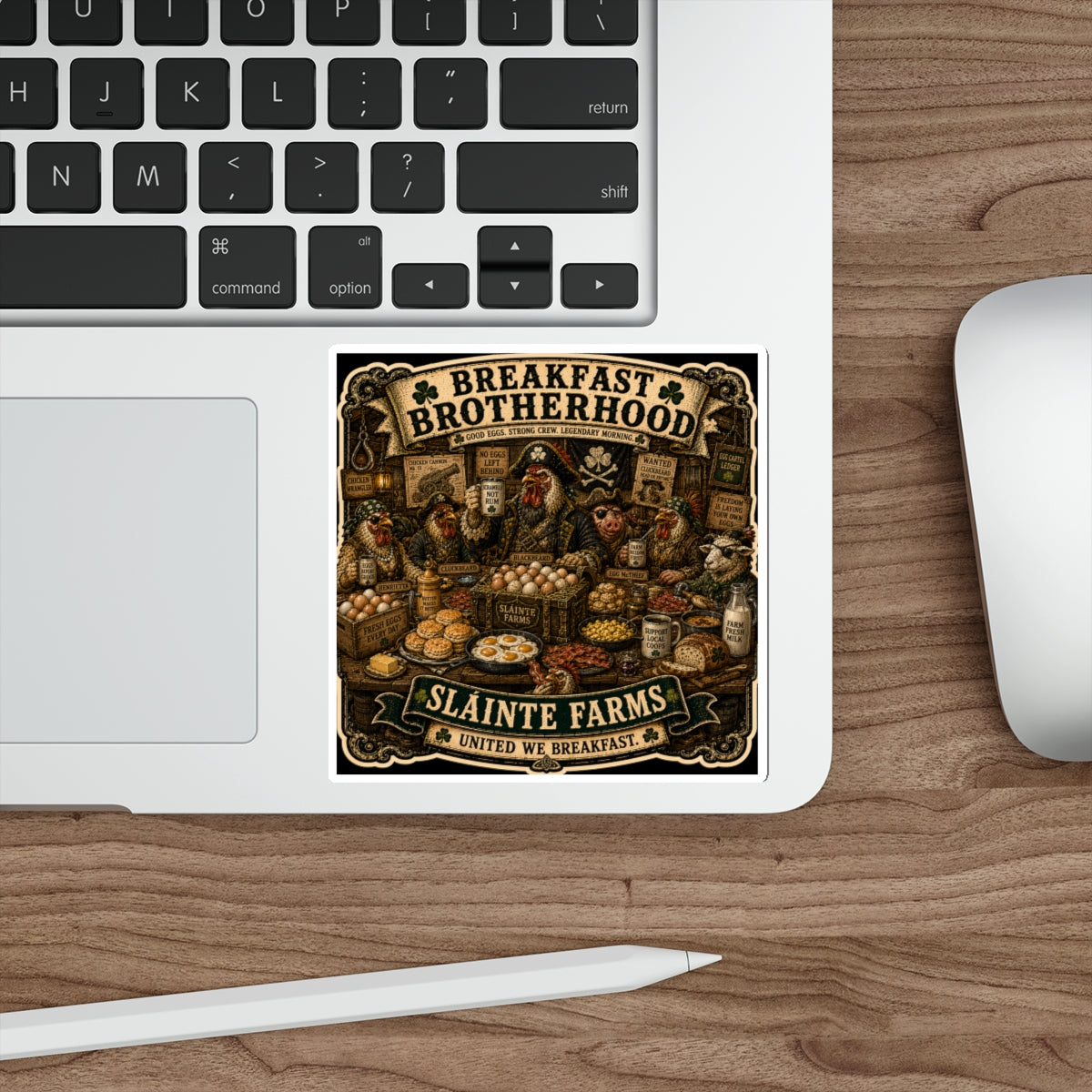 Breakfast Brotherhood Die-Cut Sticker | Smugglers & Pirates Collection | Sláinte Farms