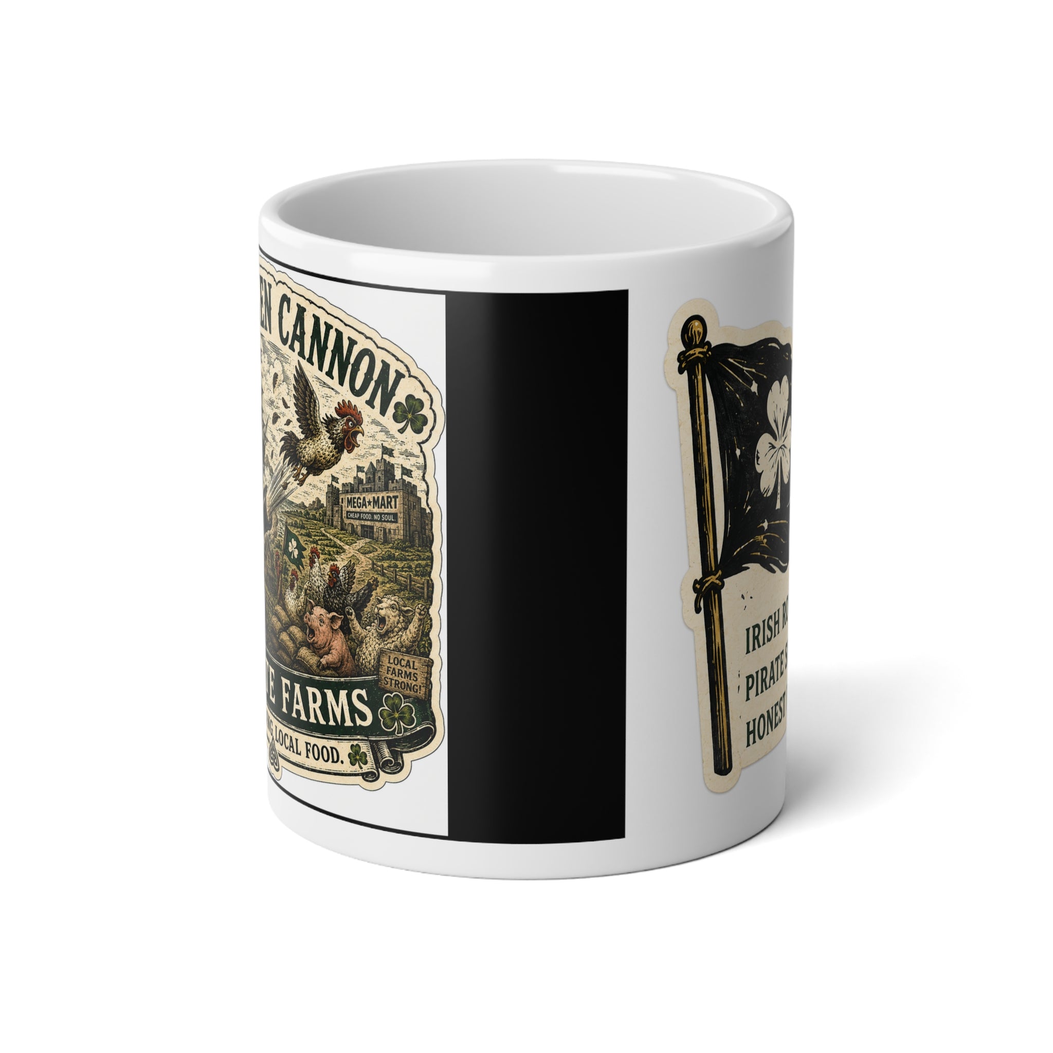 Vintage Farmhouse Jumbo Mug — Chicken Cannon™ | 20oz Jumbo Coffee Mug | Sláinte Farms
