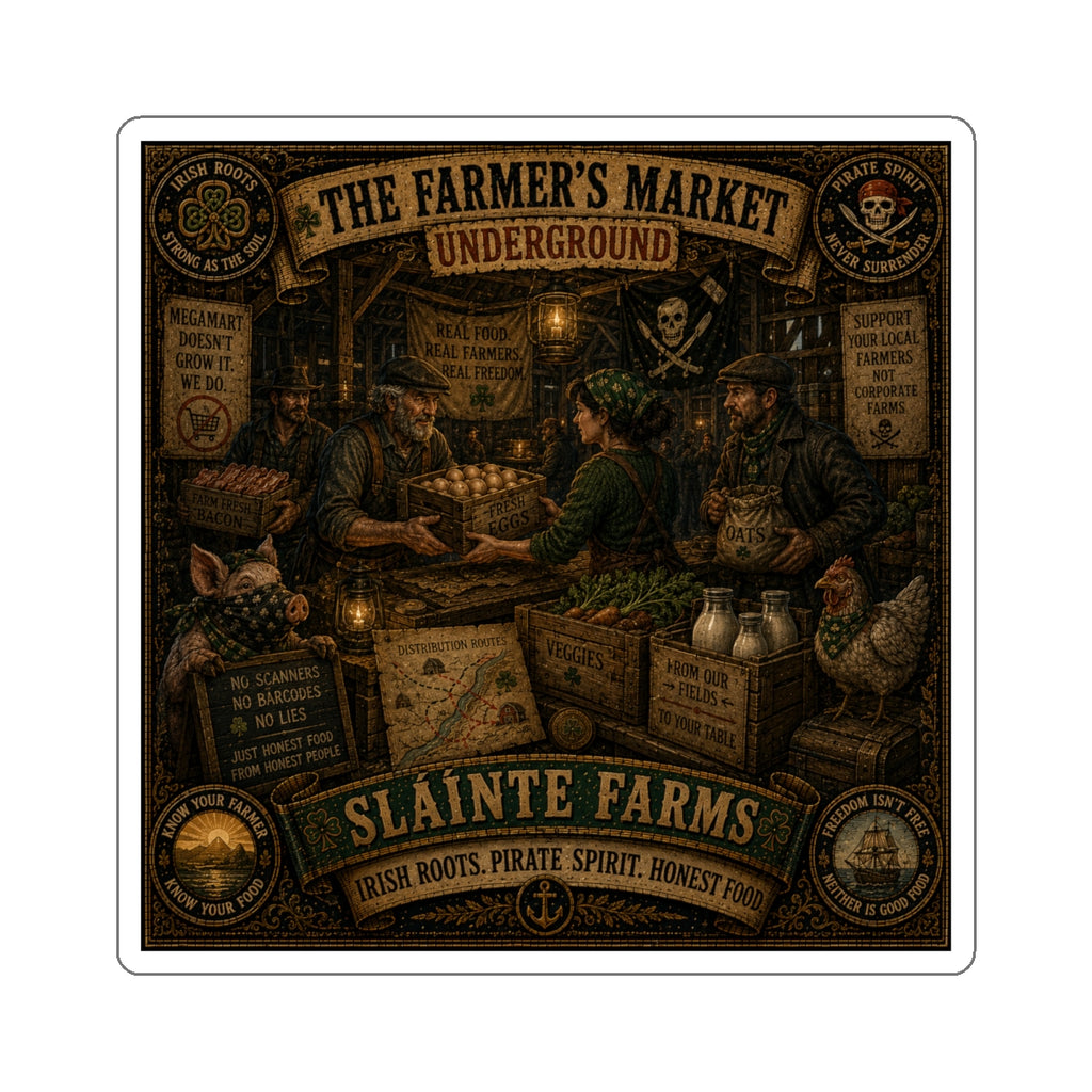 The Farmer's Market Underground Die-Cut Sticker | Homesteader Collection | Sláinte Farms