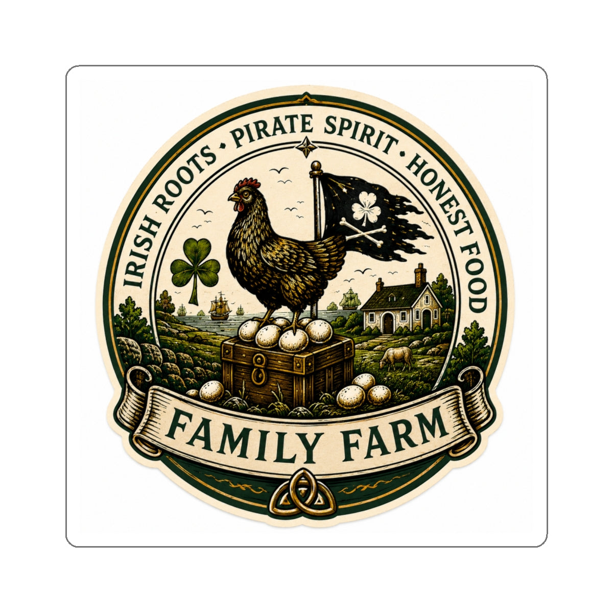 Family Farm Die-Cut Sticker | Sláinte Farms Classics Collection