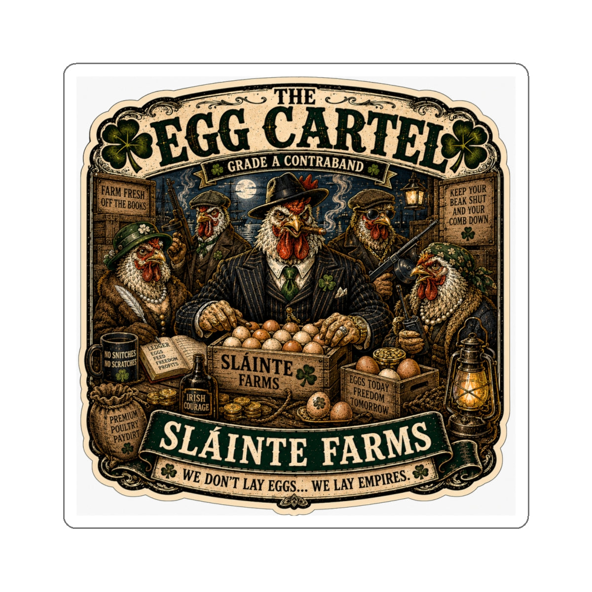 The Egg Cartel Die-Cut Sticker | Egg Cartel Collection | Sláinte Farms