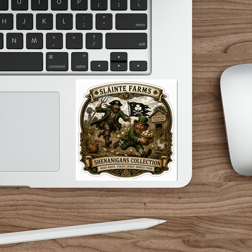 The Irish Exit | Sláinte Farms Die-Cut Sticker | Shenanigans Collection