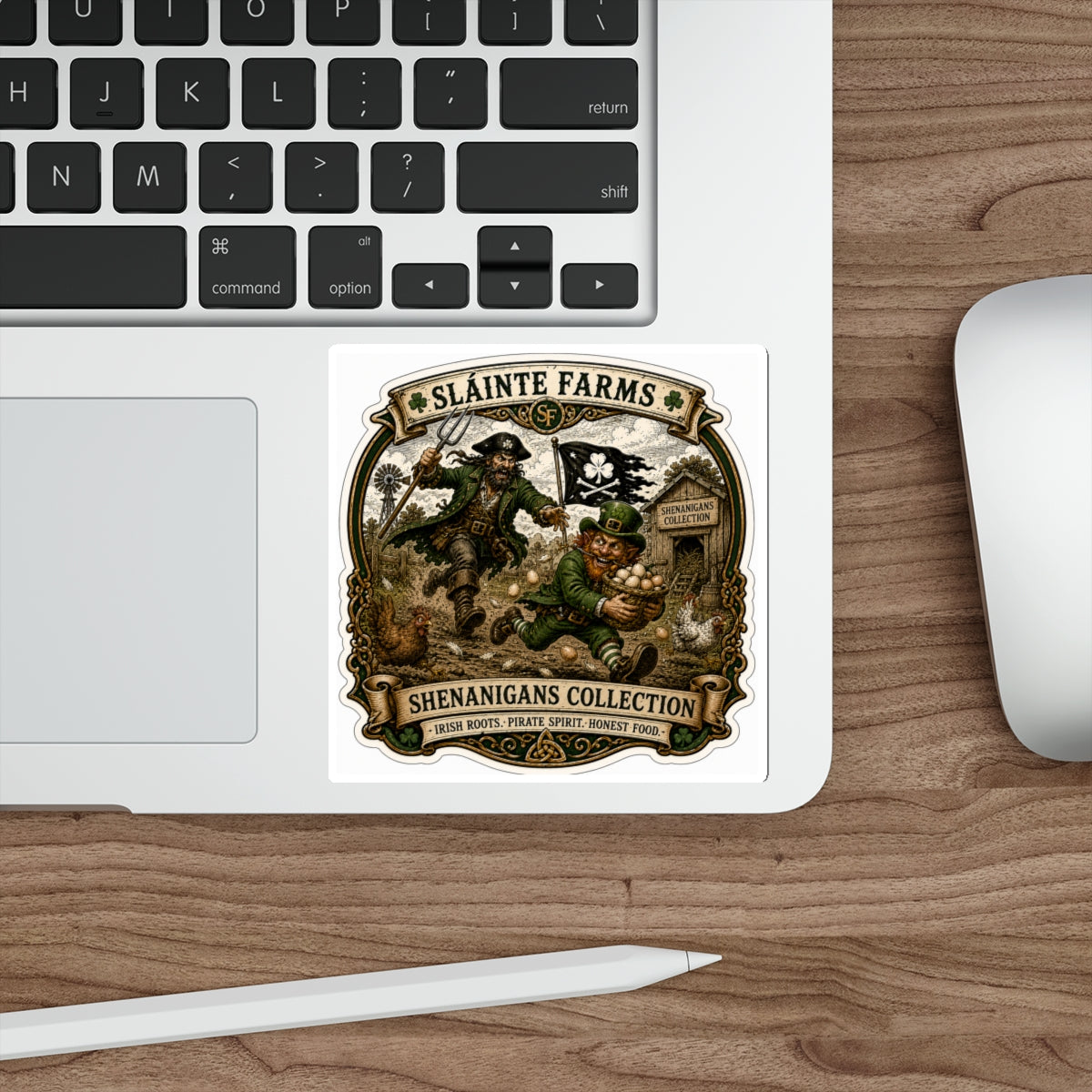 The Irish Exit | Sláinte Farms Die-Cut Sticker | Shenanigans Collection