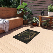 Welcome to the Crew | Sláinte Farms Outdoor Doormat | Shamrock & Bones Entrance Rug  Description