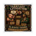 Farmyard Litigation | Sláinte Farms Die-Cut Sticker | Pig Chronicles Collection