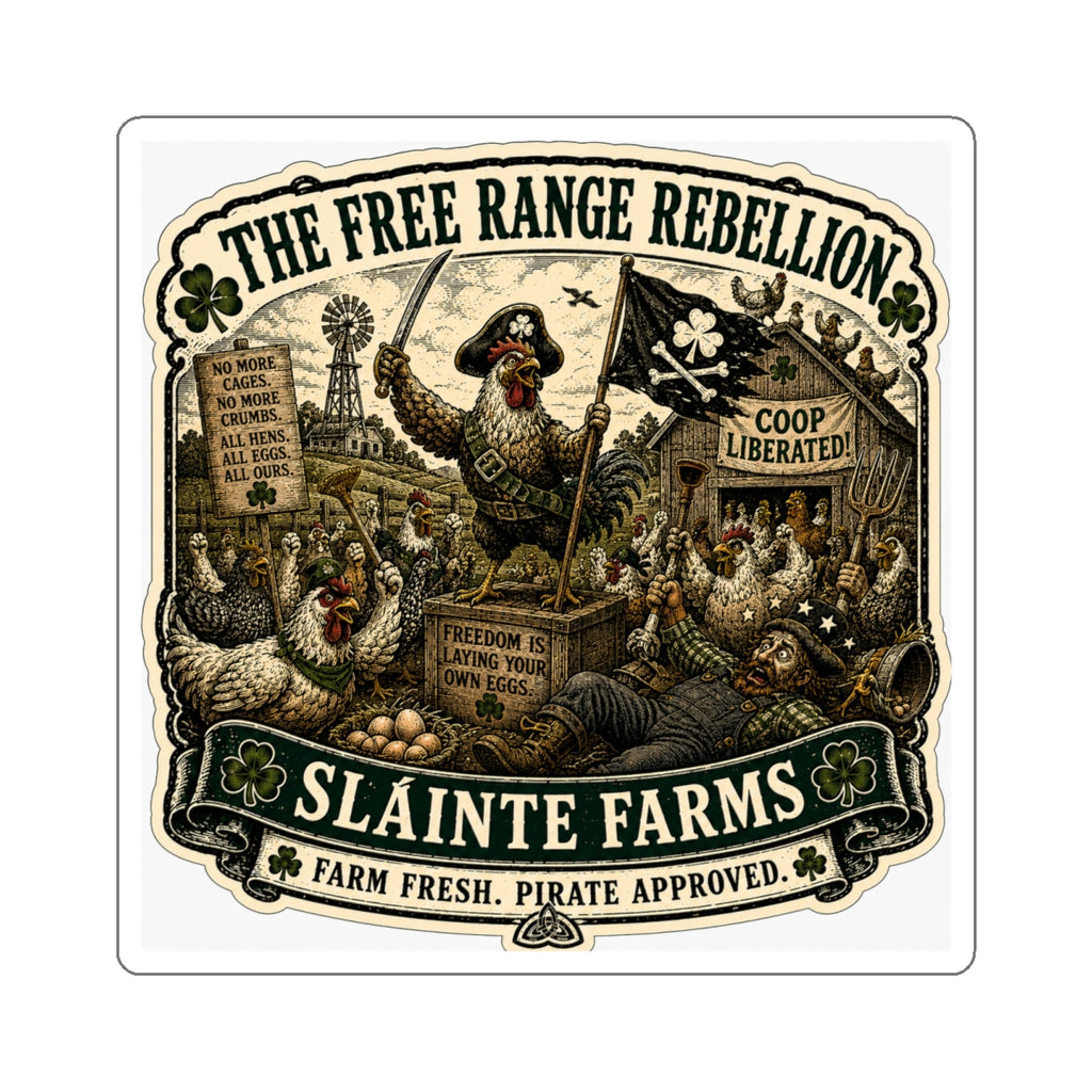The Free Range Rebellion Classic Die-Cut Sticker | Smugglers & Pirates Collection | Sláinte Farms