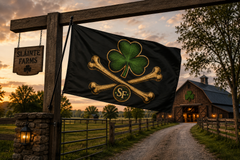 The Crew Standard Flag | Shamrock Jolly Roger | Sláinte Classics Collection | Double-Sided 3' x 5' Flag