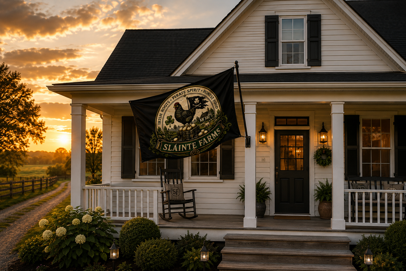 Smuggler Hen Standard Flag | Sláinte Classics Collection | Double-Sided 3' x 5' Heritage Farm Flag