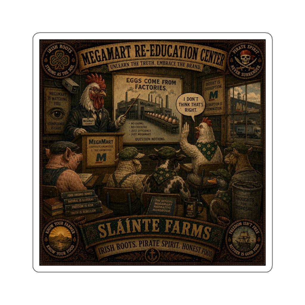 MegaMart Re-Education Center Die-Cut Sticker | MegaMart Resistance Collection | Sláinte Farms