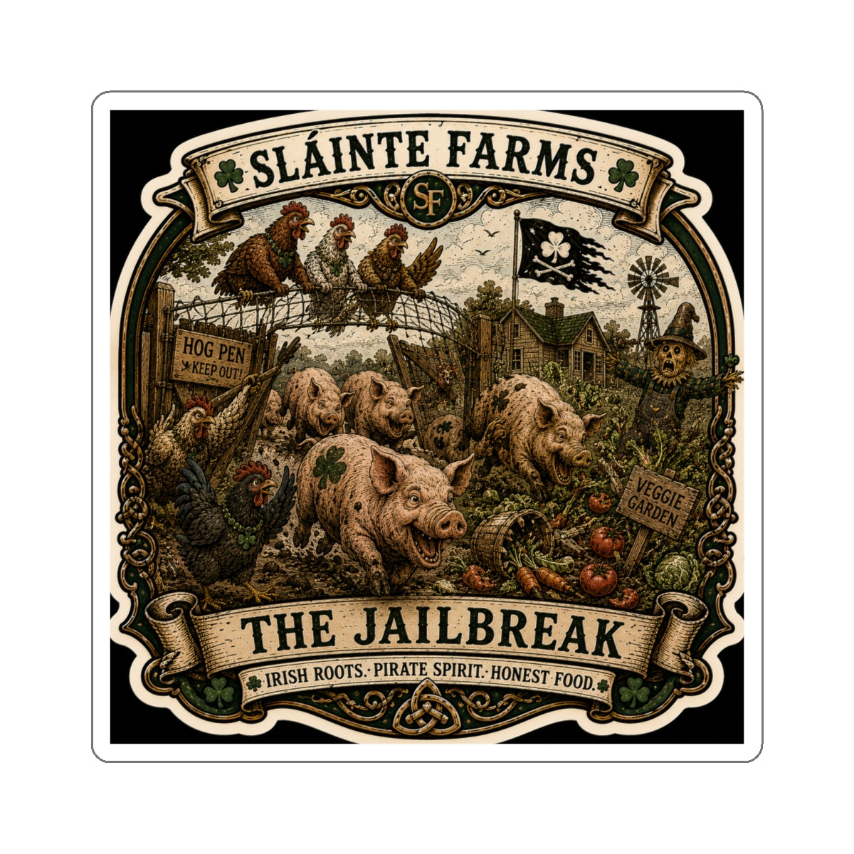 The Jailbreak | Sláinte Farms Die-Cut Sticker | Shenanigans Collection