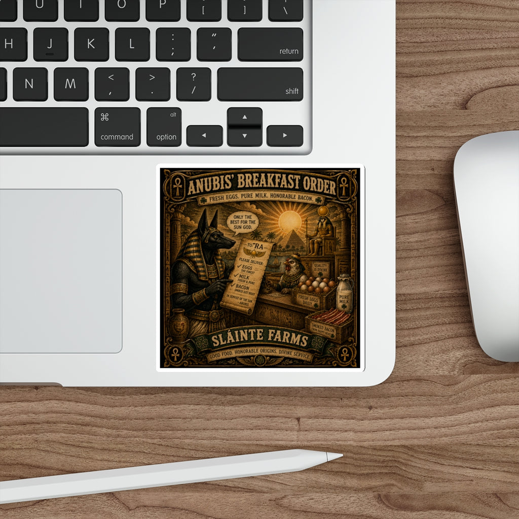 Anubis' Breakfast Order Die-Cut Sticker | Ancient Orders Collection