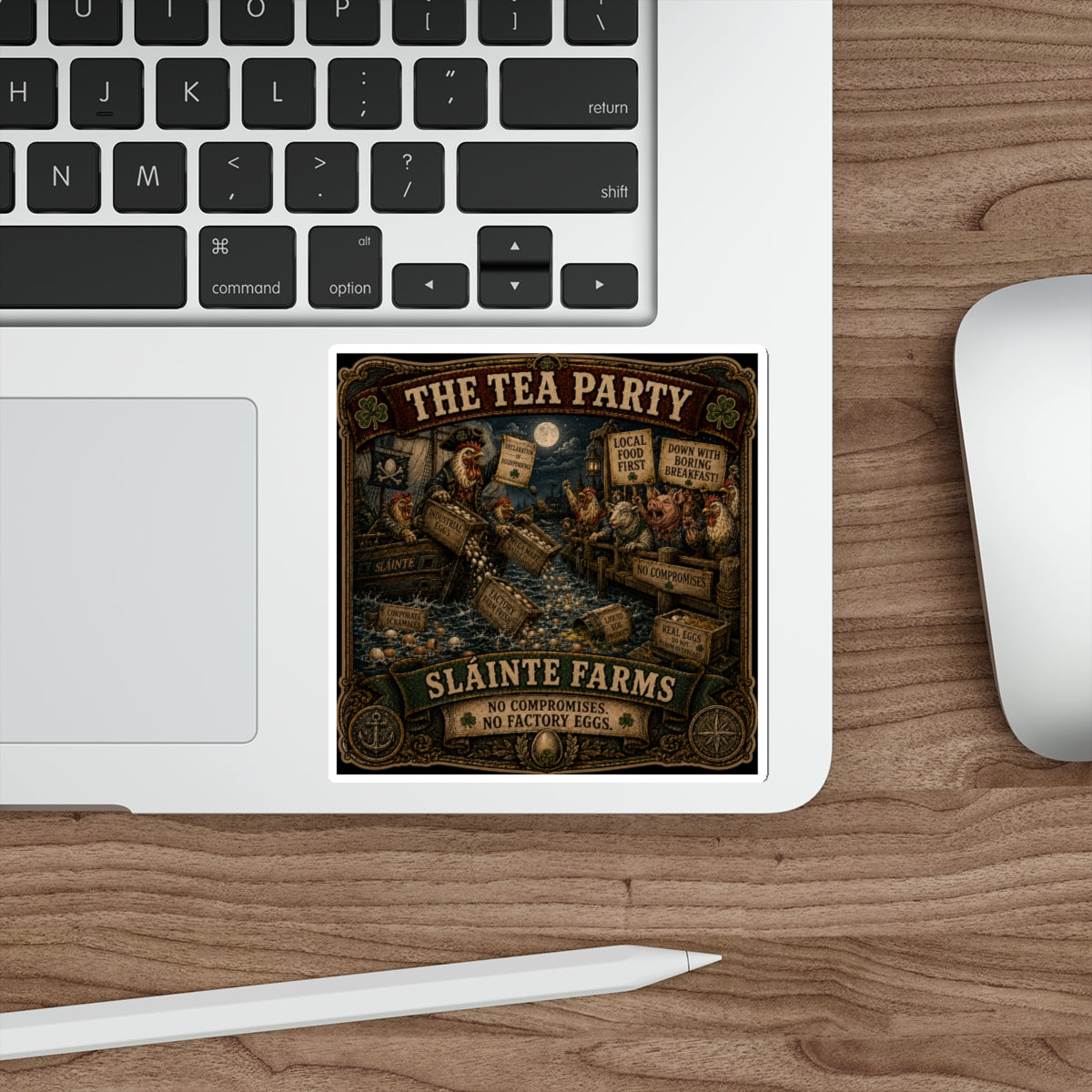 Sláinte Farms | The Tea Party Die-Cut Sticker | Breakfast Revolution Collection