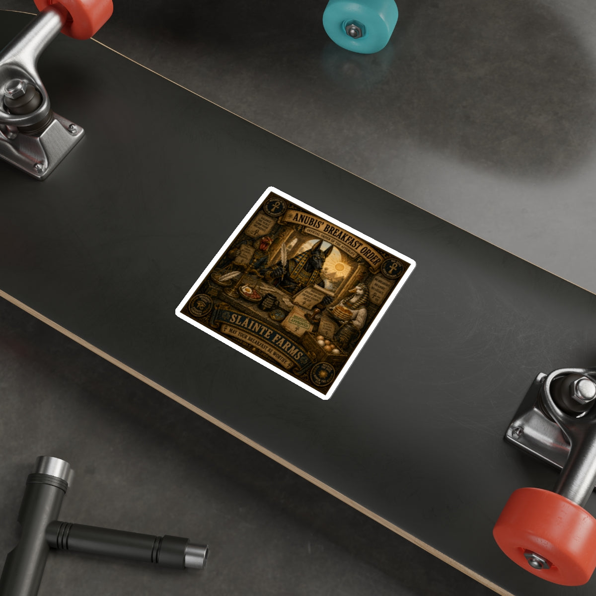 Anubis' Breakfast Order: Official Order of the Afterlife Die-Cut Sticker | Ancient Orders Collection
