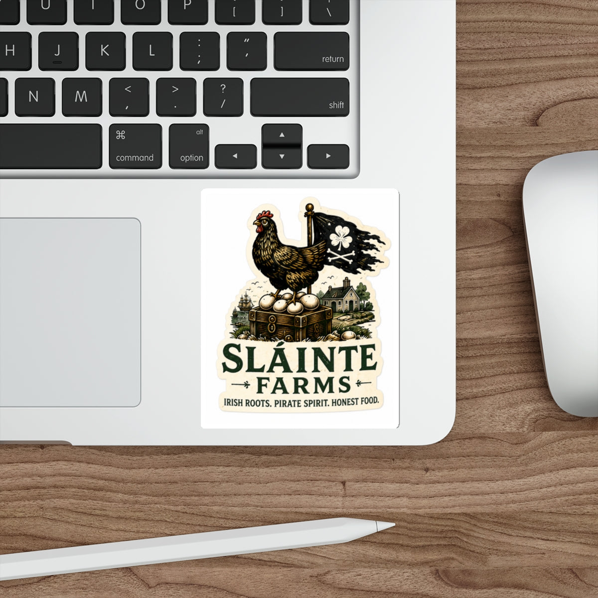 Smuggler Hen Logo Die-Cut Sticker | Sláinte Farms Classics Collection