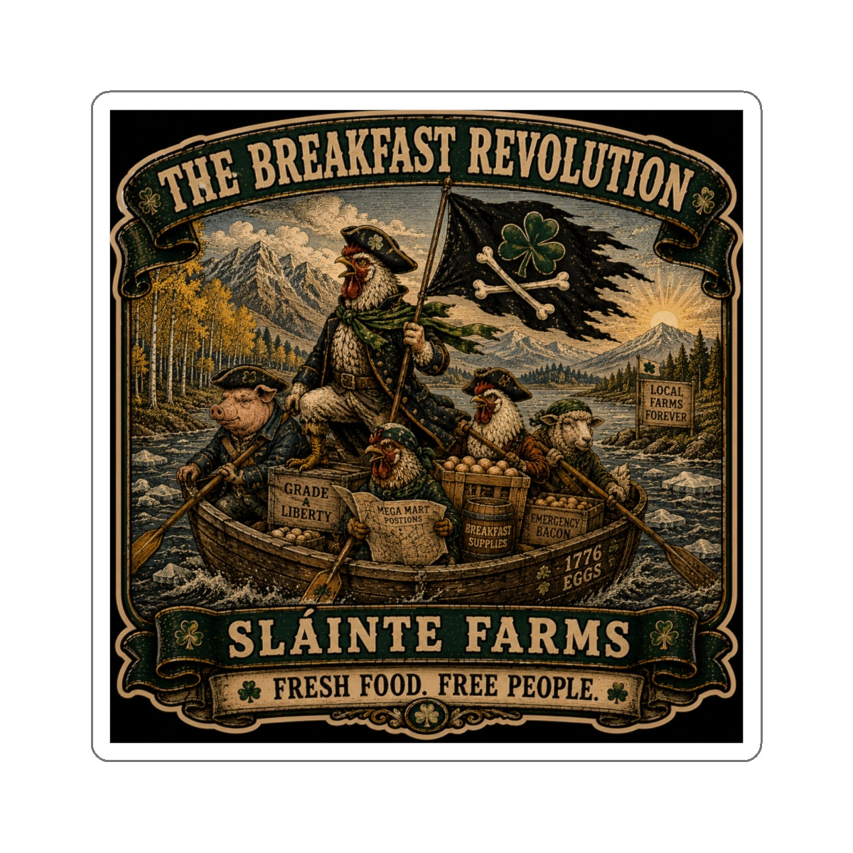 Sláinte Farms – Delaware Crossing| Breakfast Revolution Sticker