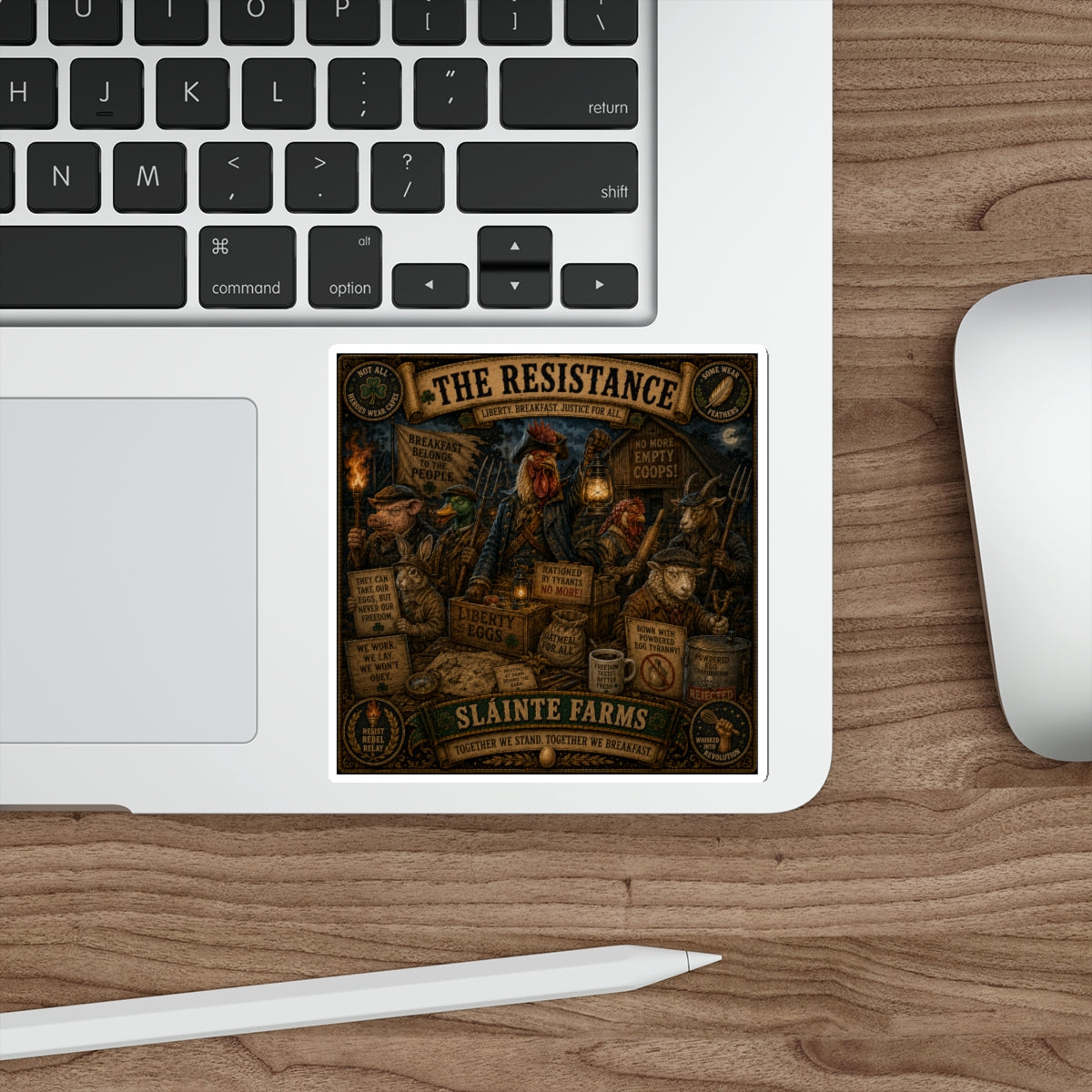 The Resistance | Sláinte Farms Die-Cut Sticker | Breakfast Revolution Collection