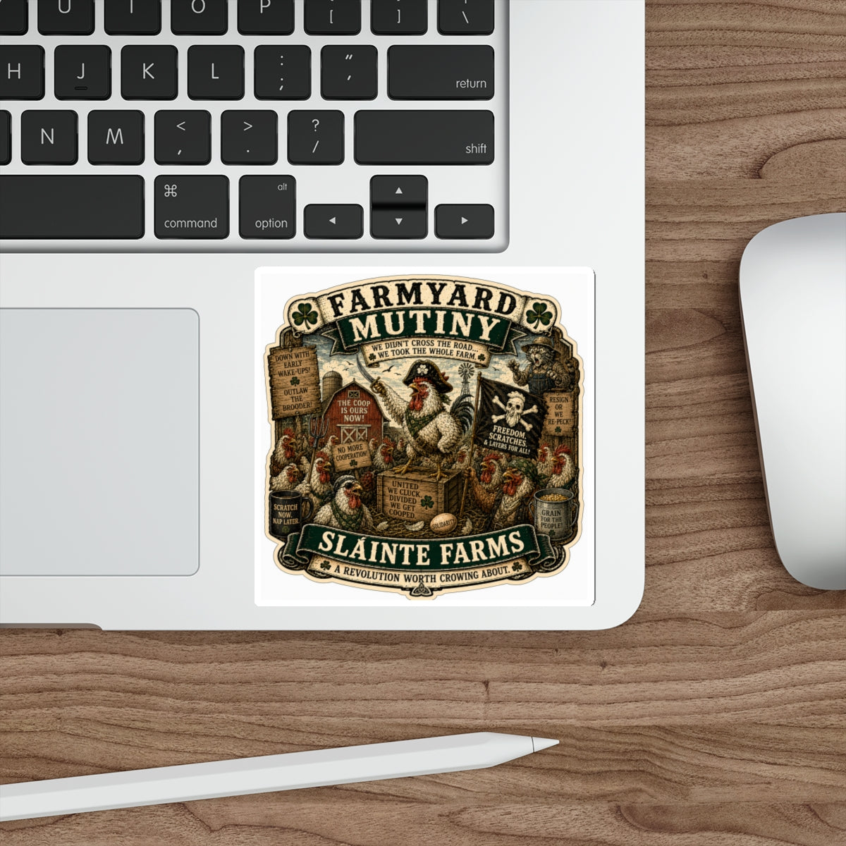 Farmyard Mutiny Die-Cut Sticker | Smugglers & Pirates Collection | Sláinte Farms