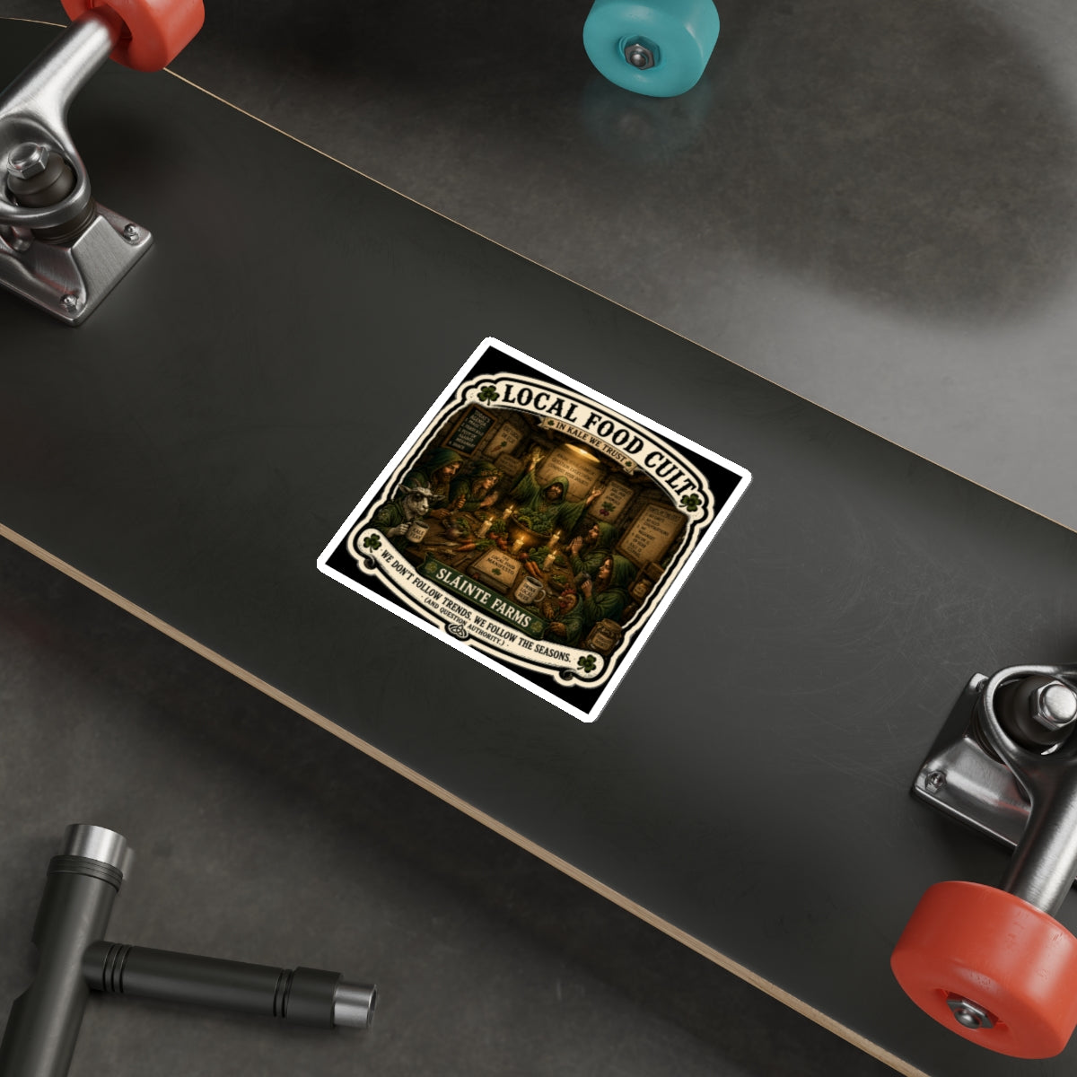 Local Food Cult Die-Cut Sticker | Homesteader Collection | Question Authority. Eat Local | Sláinte Farms