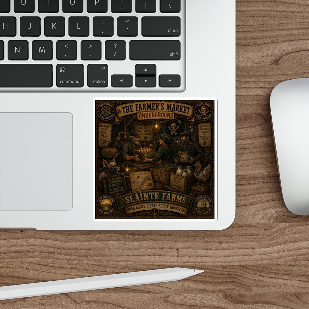 The Farmer's Market Underground Die-Cut Sticker | Homesteader Collection | Sláinte Farms
