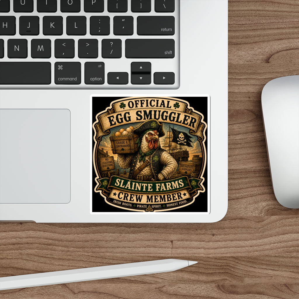 Official Egg Smuggler Crew Member Die-Cut Sticker | Egg Cartel Collection | Sláinte Farms