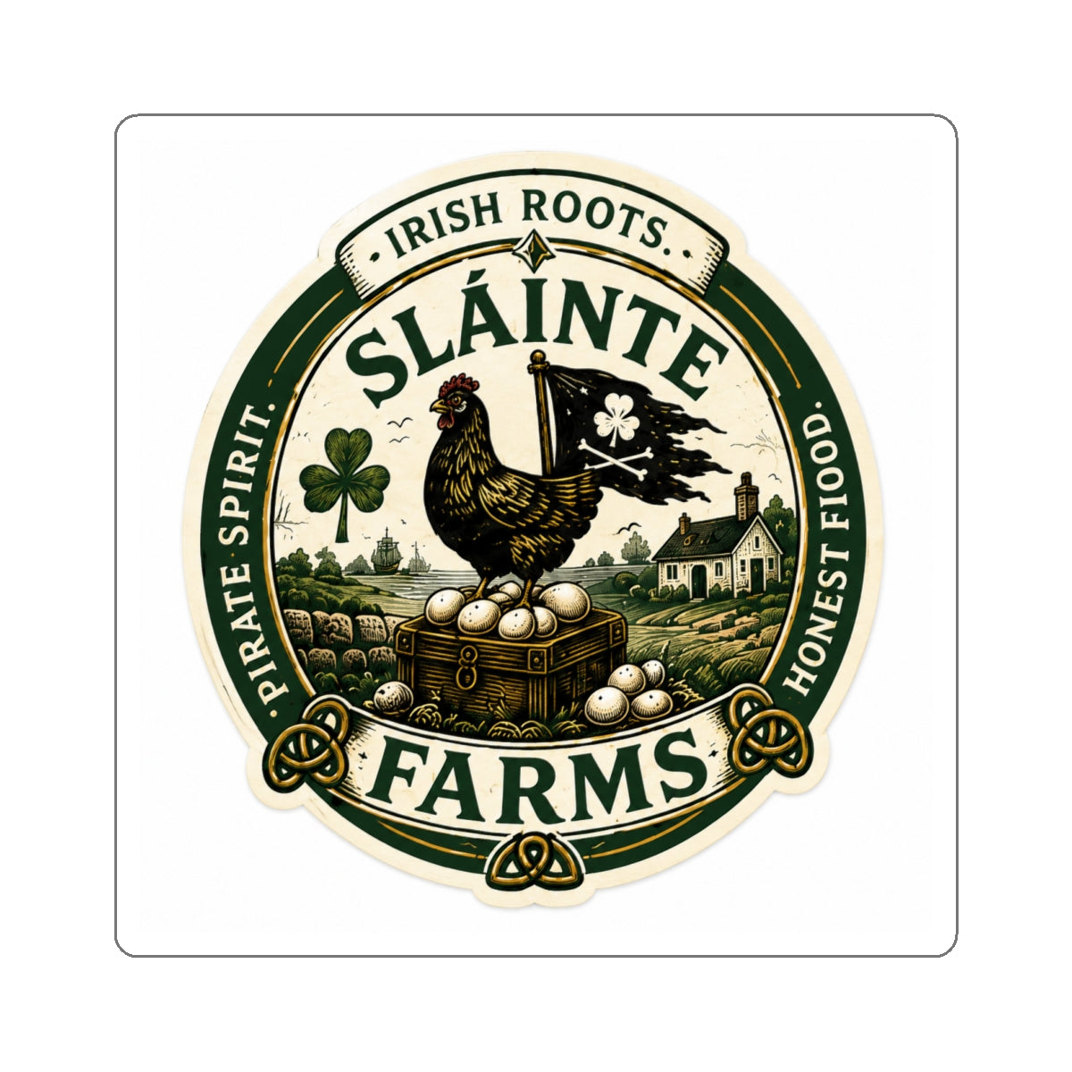 Sláinte Farms Heritage Logo Die-Cut Sticker | Sláinte Farms Classics Collection