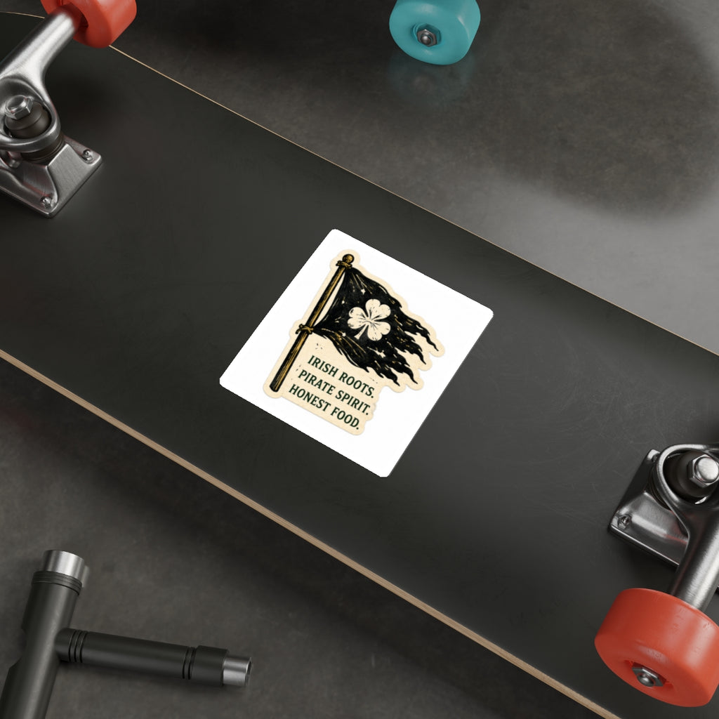 Irish Roots. Pirate Spirit. Honest Food. Die-Cut Sticker | Sláinte Farms Classics Collection