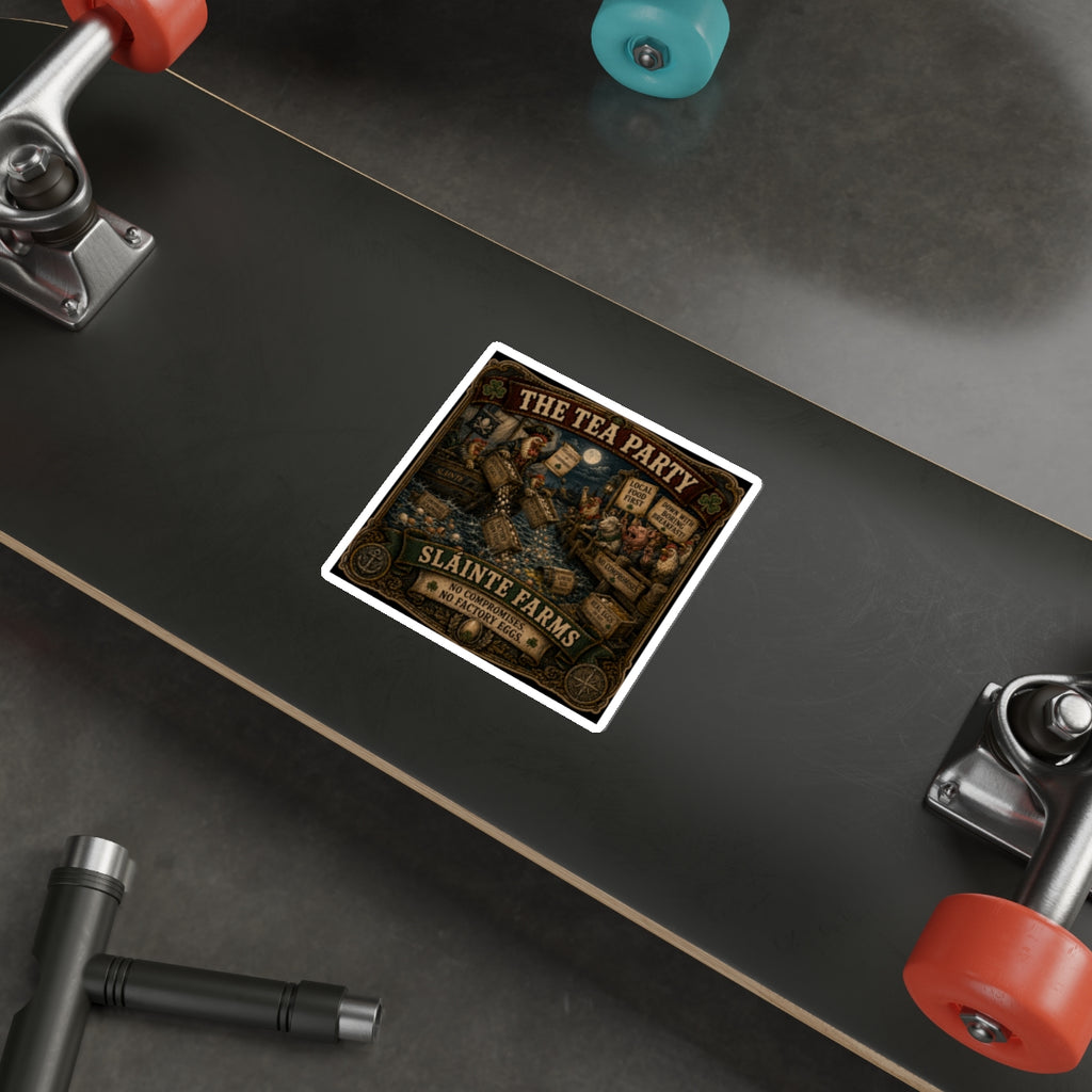 Sláinte Farms | The Tea Party Die-Cut Sticker | Breakfast Revolution Collection