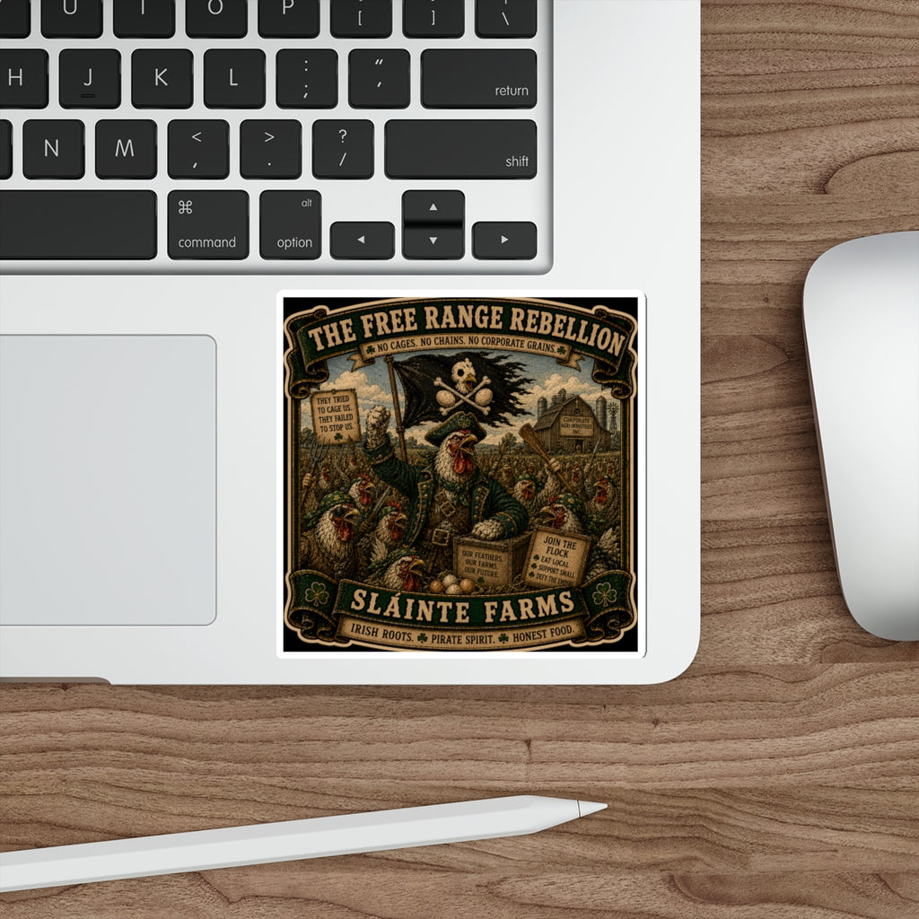 The Free Range Rebellion Die-Cut Sticker | Smugglers & Pirates Collection | Sláinte Farms