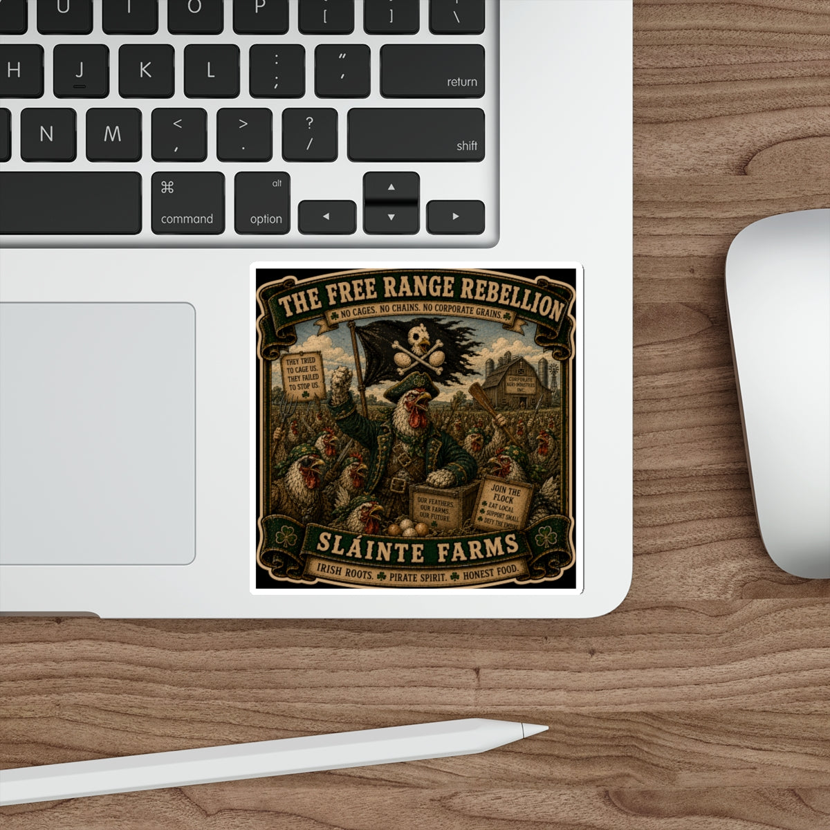 The Free Range Rebellion Die-Cut Sticker | Smugglers & Pirates Collection | Sláinte Farms