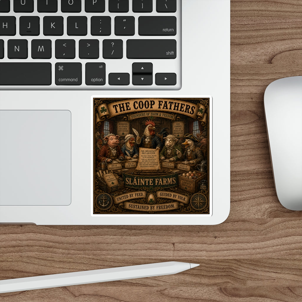 The Coop Fathers | Sláinte Farms Die-Cut Sticker | Breakfast Revolution Collection