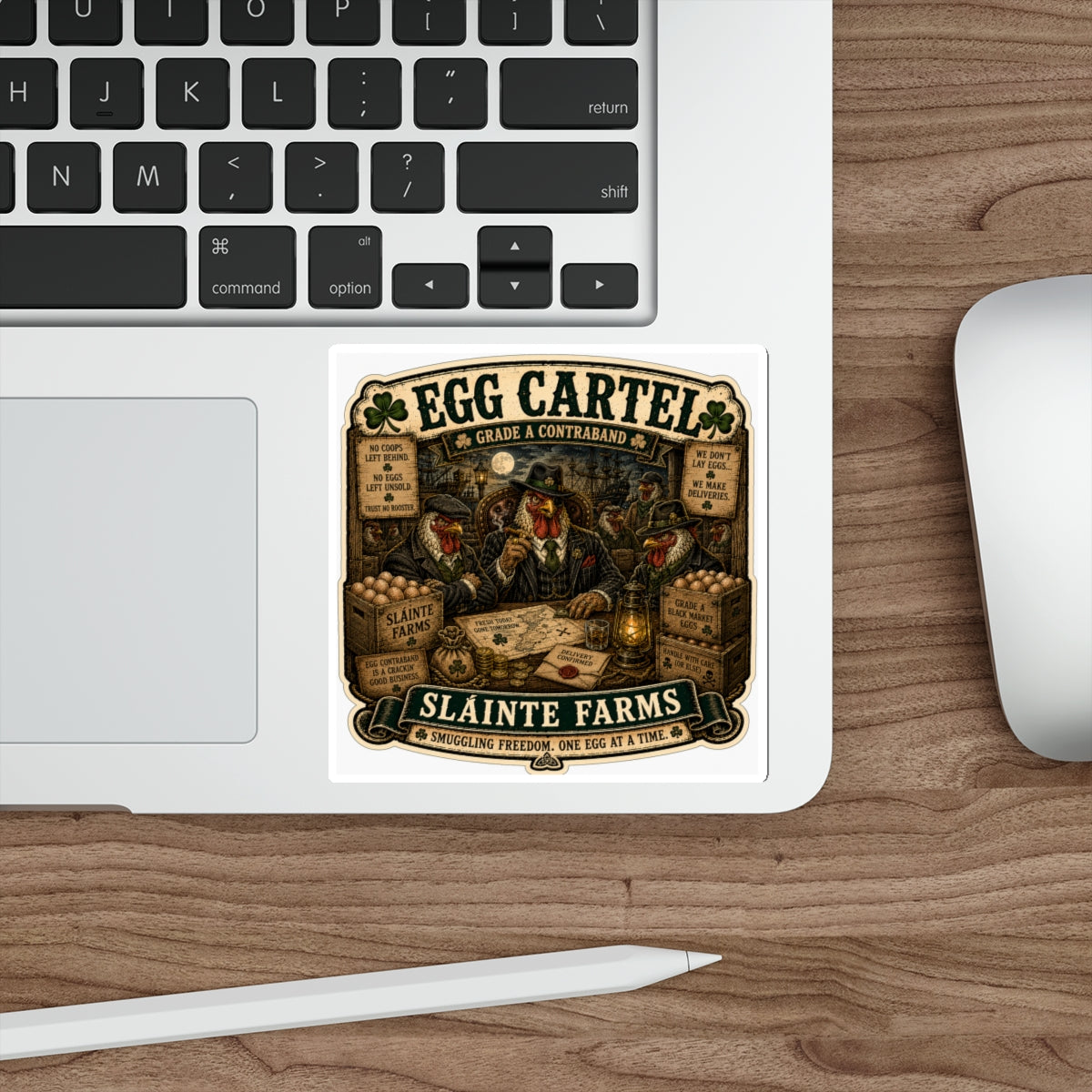Egg Cartel: Smuggling Freedom Die-Cut Sticker | Egg Cartel Collection | Sláinte Farms