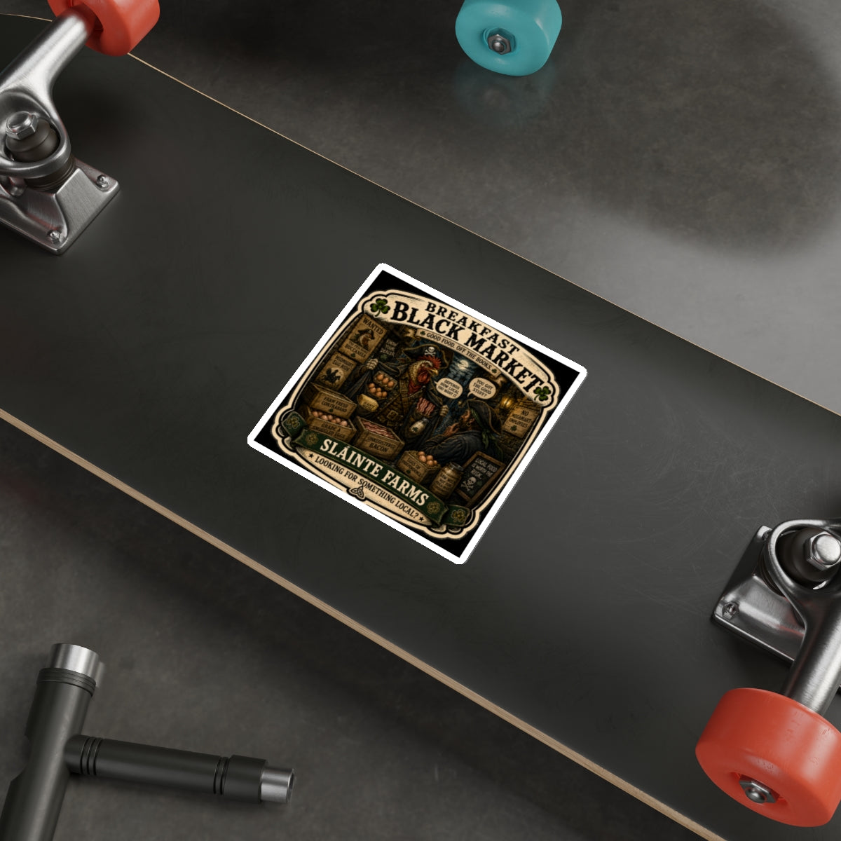 Breakfast Black Market Die-Cut Sticker | Smugglers & Pirates Collection | Sláinte Farms