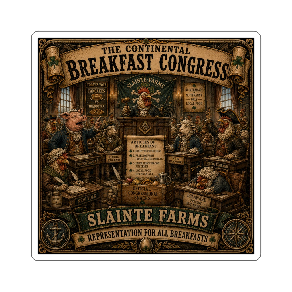 Sláinte Farms – The Continental Breakfast Congress | Revolutionary Breakfast Collection Sticker